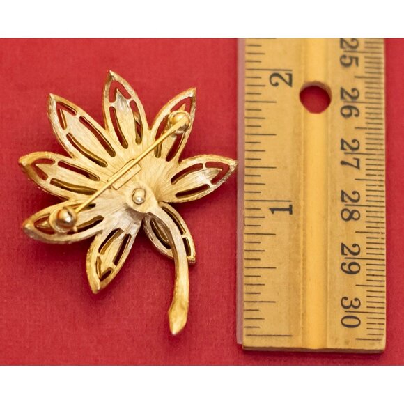 Vintage Art Nouveau Elven Floral Abstract Brooch by Avon - F2 - Picture 2 of 2